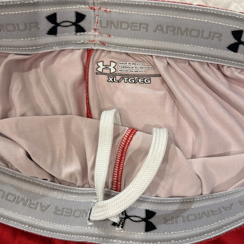 Women’s Under Armour Athletic Shorts | All America Lacrosse | Red Blue | XL - Picture 6 of 7